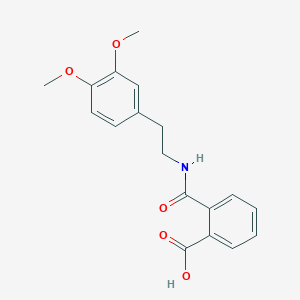 molecular formula C18H19NO5 B510341 2-{[2-(3,4-Dimethoxyphenyl)ethyl]carbamoyl}benzoic acid CAS No. 101730-66-9