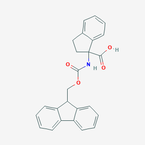 B051035 1-((((9H-Fluoren-9-yl)methoxy)carbonyl)amino)-2,3-dihydro-1H-indene-1-carboxylic acid CAS No. 214139-28-3