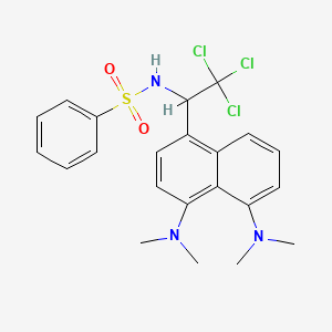molecular formula C22H24Cl3N3O2S B5103523 N~1~-{1-[4,5-bis(dimethylamino)-1-naphthyl]-2,2,2-trichloroethyl}-1-benzenesulfonamide 