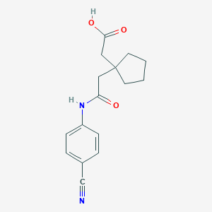 molecular formula C16H18N2O3 B510358 (1-{2-[(4-Cyanophenyl)amino]-2-oxoethyl}cyclopentyl)acetic acid CAS No. 246514-65-8