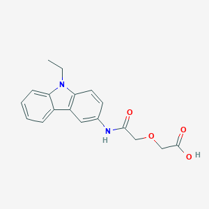 molecular formula C18H18N2O4 B510360 {2-[(9-ethyl-9H-carbazol-3-yl)amino]-2-oxoethoxy}acetic acid CAS No. 737771-40-3