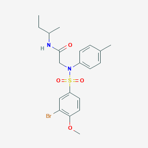 molecular formula C20H25BrN2O4S B5103812 N~2~-[(3-bromo-4-methoxyphenyl)sulfonyl]-N-butan-2-yl-N~2~-(4-methylphenyl)glycinamide 