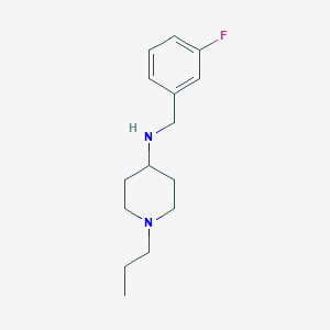 molecular formula C15H23FN2 B5103862 N-[(3-fluorophenyl)methyl]-1-propylpiperidin-4-amine 