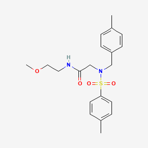 molecular formula C20H26N2O4S B5103916 N-(2-methoxyethyl)-2-[(4-methylphenyl)methyl-(4-methylphenyl)sulfonylamino]acetamide 