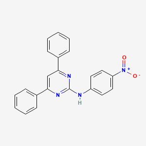 molecular formula C22H16N4O2 B5103956 N-(4-nitrophenyl)-4,6-diphenylpyrimidin-2-amine 