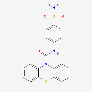 molecular formula C19H15N3O3S2 B5103989 N-(4-sulfamoylphenyl)-10H-phenothiazine-10-carboxamide 