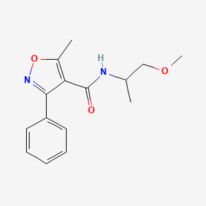 molecular formula C15H18N2O3 B5104082 N-(1-methoxypropan-2-yl)-5-methyl-3-phenyl-1,2-oxazole-4-carboxamide 