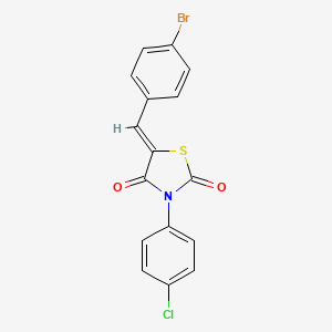 molecular formula C16H9BrClNO2S B5104158 (5Z)-5-[(4-bromophenyl)methylidene]-3-(4-chlorophenyl)-1,3-thiazolidine-2,4-dione 