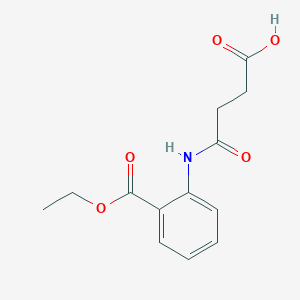 molecular formula C13H15NO5 B510419 4-{[2-(Ethoxycarbonyl)phenyl]amino}-4-oxobutanoic acid CAS No. 120572-38-5