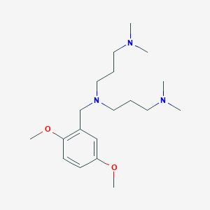 molecular formula C19H35N3O2 B5104196 N'-[(2,5-dimethoxyphenyl)methyl]-N'-[3-(dimethylamino)propyl]-N,N-dimethylpropane-1,3-diamine 