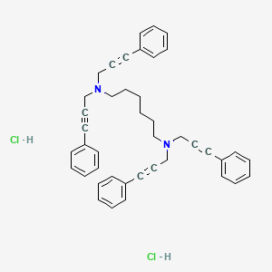 molecular formula C42H42Cl2N2 B5104206 N,N,N',N'-tetrakis(3-phenylprop-2-ynyl)hexane-1,6-diamine;dihydrochloride 