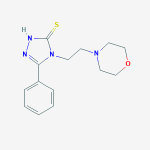 molecular formula C14H18N4OS B510422 4-[2-(4-morpholinyl)ethyl]-5-phenyl-4H-1,2,4-triazole-3-thiol CAS No. 324074-94-4