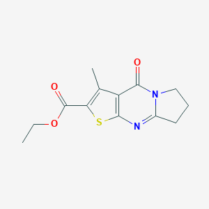 molecular formula C13H14N2O3S B510426 Ethyl 3-methyl-4-oxo-4,6,7,8-tetrahydropyrrolo[1,2-a]thieno[2,3-d]pyrimidine-2-carboxylate CAS No. 329059-62-3