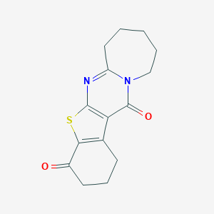 B510427 2,3,8,9,10,11-Hexahydro[1]benzothieno[2',3':4,5]pyrimido[1,2-a]azepine-4,13(1H,7H)-dione CAS No. 141581-80-8