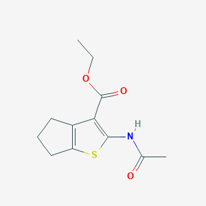 molecular formula C12H15NO3S B510431 ethyl 2-(acetylamino)-5,6-dihydro-4H-cyclopenta[b]thiophene-3-carboxylate CAS No. 65416-88-8