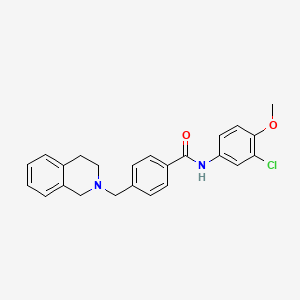 molecular formula C24H23ClN2O2 B5104340 N-(3-CHLORO-4-METHOXYPHENYL)-4-[(1,2,3,4-TETRAHYDROISOQUINOLIN-2-YL)METHYL]BENZAMIDE 