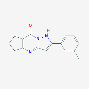 molecular formula C16H15N3O B510440 2-(m-Tolyl)-6,7-dihydro-5H-cyclopenta[d]pyrazolo[1,5-a]pyrimidin-8-ol CAS No. 331422-68-5