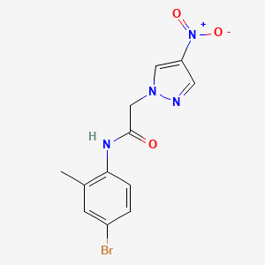 molecular formula C12H11BrN4O3 B5104553 N-(4-bromo-2-methylphenyl)-2-(4-nitropyrazol-1-yl)acetamide 