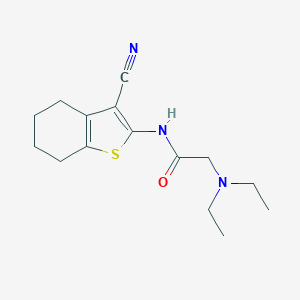 molecular formula C15H21N3OS B510462 N-(3-cyano-4,5,6,7-tetrahydro-1-benzothiophen-2-yl)-2-(diethylamino)acetamide CAS No. 58125-30-7