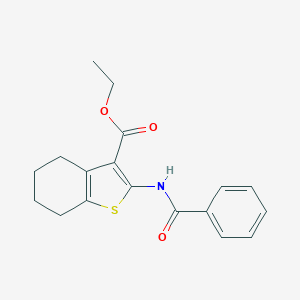 molecular formula C18H19NO3S B510466 ethyl 2-benzamido-4,5,6,7-tetrahydro-1-benzothiophene-3-carboxylate CAS No. 52580-57-1