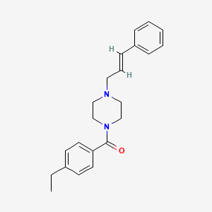 molecular formula C22H26N2O B5104705 (4-ETHYLPHENYL){4-[(E)-3-PHENYL-2-PROPENYL]PIPERAZINO}METHANONE 