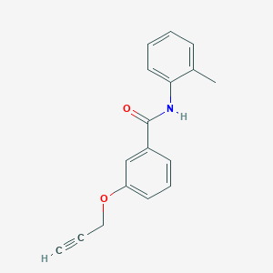 molecular formula C17H15NO2 B5104714 N-(2-methylphenyl)-3-prop-2-ynoxybenzamide 