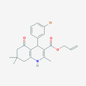 molecular formula C22H24BrNO3 B5104968 Prop-2-en-1-yl 4-(3-bromophenyl)-2,7,7-trimethyl-5-oxo-1,4,5,6,7,8-hexahydroquinoline-3-carboxylate 