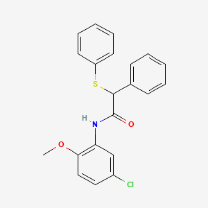 molecular formula C21H18ClNO2S B5104985 N-(5-chloro-2-methoxyphenyl)-2-phenyl-2-(phenylsulfanyl)acetamide 