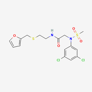 molecular formula C16H18Cl2N2O4S2 B5105071 N~2~-(3,5-dichlorophenyl)-N~1~-{2-[(2-furylmethyl)thio]ethyl}-N~2~-(methylsulfonyl)glycinamide 