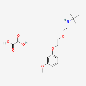 molecular formula C17H27NO7 B5105220 N-[2-[2-(3-methoxyphenoxy)ethoxy]ethyl]-2-methylpropan-2-amine;oxalic acid 