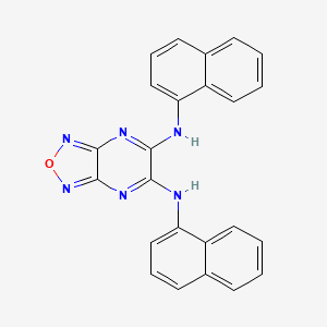 molecular formula C24H16N6O B5105237 5-N,6-N-dinaphthalen-1-yl-[1,2,5]oxadiazolo[3,4-b]pyrazine-5,6-diamine 