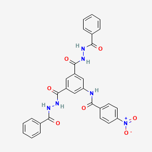 molecular formula C29H22N6O7 B5105363 N-{3,5-bis[(2-benzoylhydrazino)carbonyl]phenyl}-4-nitrobenzamide 
