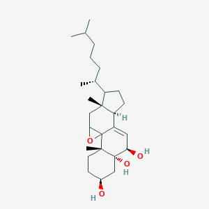 molecular formula C27H44O4 B051054 9,11-Epoxycholest-7-ene-3,5,6-triol CAS No. 120152-00-3