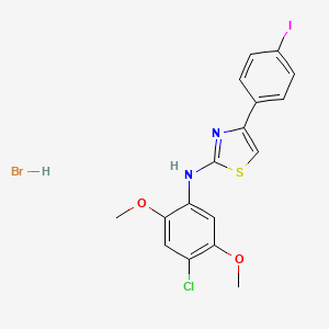 molecular formula C17H15BrClIN2O2S B5105465 N-(4-chloro-2,5-dimethoxyphenyl)-4-(4-iodophenyl)-1,3-thiazol-2-amine;hydrobromide 