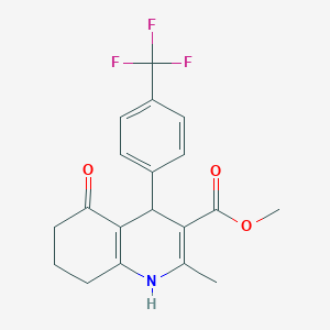 molecular formula C19H18F3NO3 B5105510 Methyl 2-methyl-5-oxo-4-[4-(trifluoromethyl)phenyl]-1,4,5,6,7,8-hexahydroquinoline-3-carboxylate 