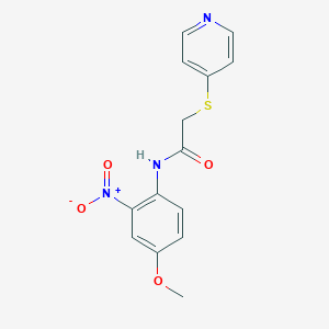 molecular formula C14H13N3O4S B5105652 N-(4-methoxy-2-nitrophenyl)-2-(pyridin-4-ylsulfanyl)acetamide CAS No. 5252-64-2