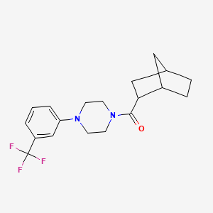 molecular formula C19H23F3N2O B5105744 Bicyclo[2.2.1]hept-2-yl{4-[3-(trifluoromethyl)phenyl]piperazin-1-yl}methanone 