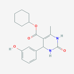 molecular formula C18H22N2O4 B5105846 Cyclohexyl 4-(3-hydroxyphenyl)-6-methyl-2-oxo-1,2,3,4-tetrahydropyrimidine-5-carboxylate 