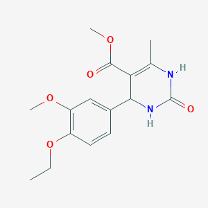 molecular formula C16H20N2O5 B5105978 Methyl 4-(4-ethoxy-3-methoxyphenyl)-6-methyl-2-oxo-1,2,3,4-tetrahydropyrimidine-5-carboxylate CAS No. 5603-10-1