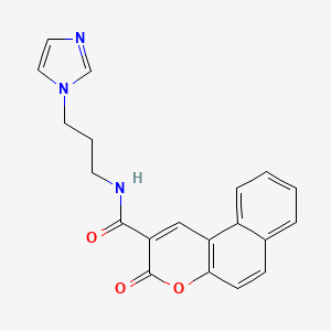 molecular formula C20H17N3O3 B5106062 N-[3-(IMIDAZOL-1-YL)PROPYL]-3-OXOBENZO[F]CHROMENE-2-CARBOXAMIDE 