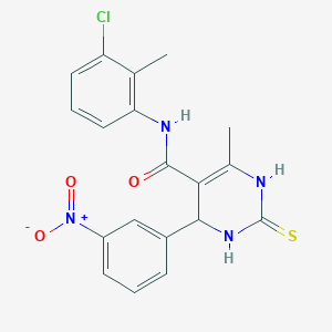molecular formula C19H17ClN4O3S B5106120 N-(3-chloro-2-methylphenyl)-6-methyl-4-(3-nitrophenyl)-2-sulfanylidene-3,4-dihydro-1H-pyrimidine-5-carboxamide 