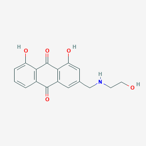 molecular formula C17H15NO5 B051062 3-(2-Hydroxyethylamino)methyl-1,8-dihydroxy-9,10-anthraquinone CAS No. 121210-80-8