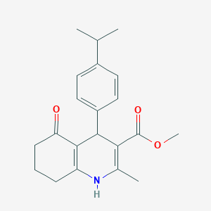 molecular formula C21H25NO3 B5106258 Methyl 2-methyl-5-oxo-4-[4-(propan-2-yl)phenyl]-1,4,5,6,7,8-hexahydroquinoline-3-carboxylate 