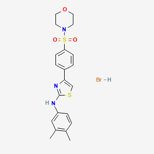 molecular formula C21H24BrN3O3S2 B5106269 N-(3,4-dimethylphenyl)-4-(4-morpholin-4-ylsulfonylphenyl)-1,3-thiazol-2-amine;hydrobromide 