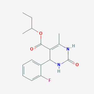 molecular formula C16H19FN2O3 B5106351 Butan-2-yl 4-(2-fluorophenyl)-6-methyl-2-oxo-1,2,3,4-tetrahydropyrimidine-5-carboxylate 