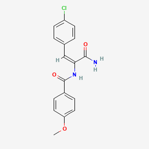 molecular formula C17H15ClN2O3 B5106391 N-[(E)-3-amino-1-(4-chlorophenyl)-3-oxoprop-1-en-2-yl]-4-methoxybenzamide 