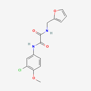 molecular formula C14H13ClN2O4 B5106440 N'-(3-chloro-4-methoxyphenyl)-N-(furan-2-ylmethyl)oxamide 