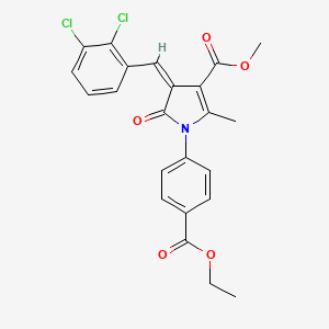 molecular formula C23H19Cl2NO5 B5106481 methyl (4Z)-4-(2,3-dichlorobenzylidene)-1-[4-(ethoxycarbonyl)phenyl]-2-methyl-5-oxo-4,5-dihydro-1H-pyrrole-3-carboxylate 