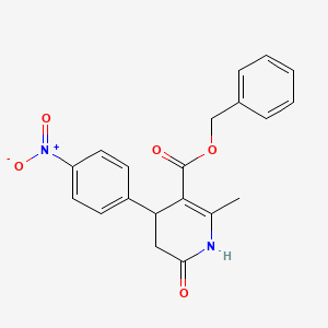 molecular formula C20H18N2O5 B5106593 Benzyl 2-methyl-4-(4-nitrophenyl)-6-oxo-1,4,5,6-tetrahydropyridine-3-carboxylate CAS No. 6238-95-5