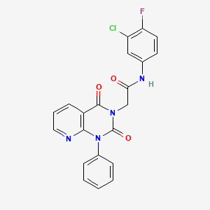 molecular formula C21H14ClFN4O3 B5106654 N-(3-CHLORO-4-FLUOROPHENYL)-2-{2,4-DIOXO-1-PHENYL-1H,2H,3H,4H-PYRIDO[2,3-D]PYRIMIDIN-3-YL}ACETAMIDE 